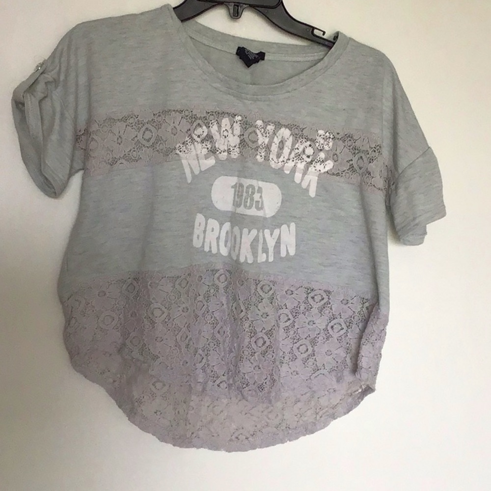 Super cute lace crop tee from Rue 21